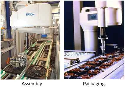 Examples of applications of SCARA Robots