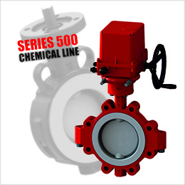 PTFE lined butterfly valves Series 500
