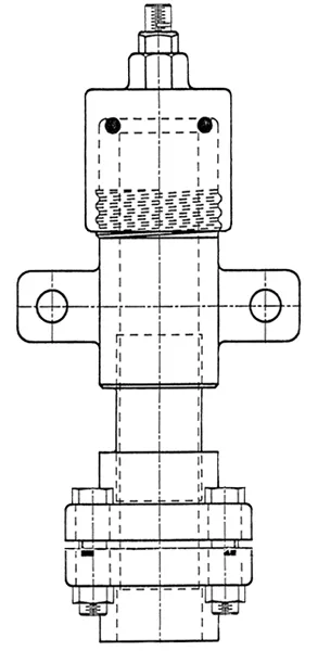 FIXED END WITH 4-BOLT FLANGE
