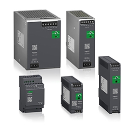 Power supplies for industrial use, rail mounting