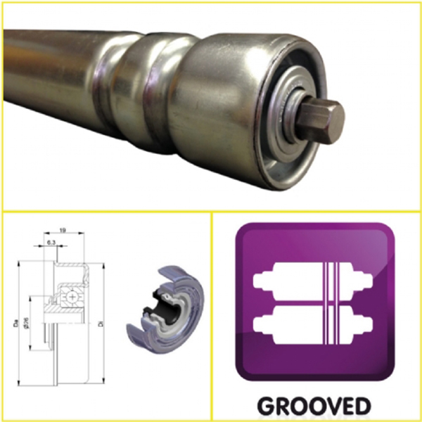 Grooved Stainless & BZP GRP Rollers