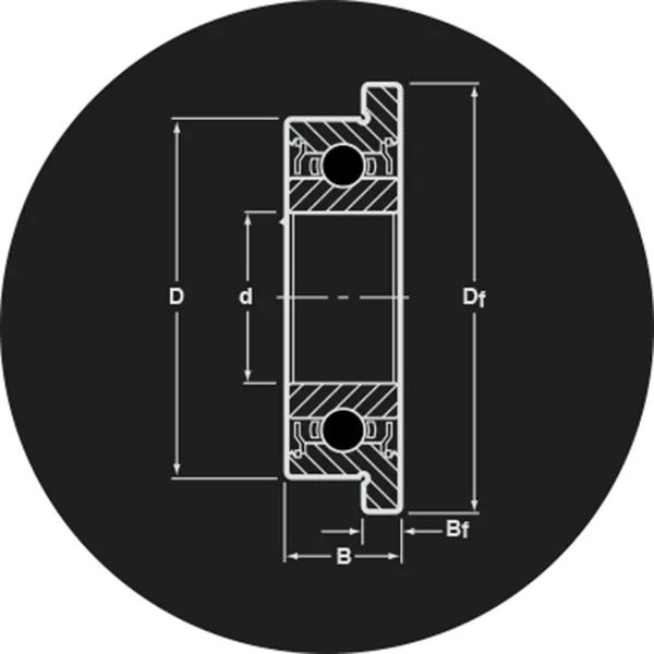 Radial sheilded Flanged Ball Bearings