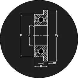 Radial sheilded Flanged Ball Bearings