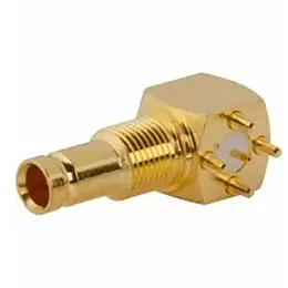 Right Angle PCB Jack Through Hole Bulkhead Rear Mount 75 Ohm