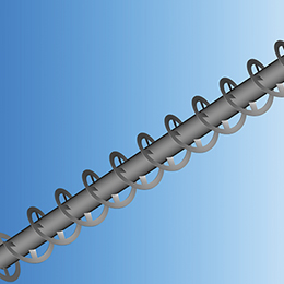 Conveyor screws with internal cut -spokes