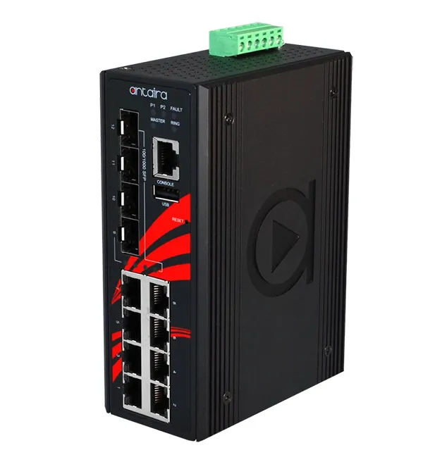 LMP-1204G-SFP, 12-Port Industrial Managed PoE+ Ethernet Switch