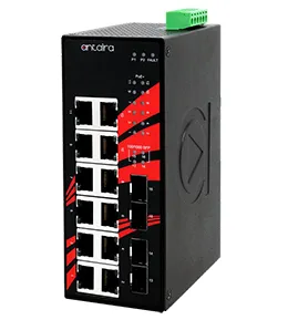 LNP-1604G-SFP, 16-Port Industrial PoE+ Gigabit Unmanaged Ethernet Switch