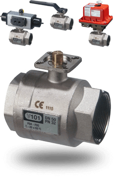 Ni Plated Brass Actuated 2-way Ball Valves 101 Series