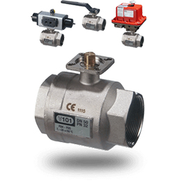 Ni Plated Brass Actuated 2-way Ball Valves 101 Series