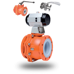 PFA Lined Actuated 2-way Ball Valve XLB Series