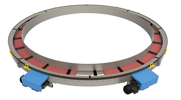 Circular carousel chip conveyor