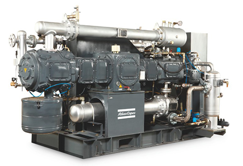 High pressure oil-free reciprocating piston compressors