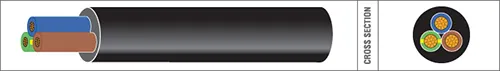 RUBBER 3 CORE MAINS CABLES