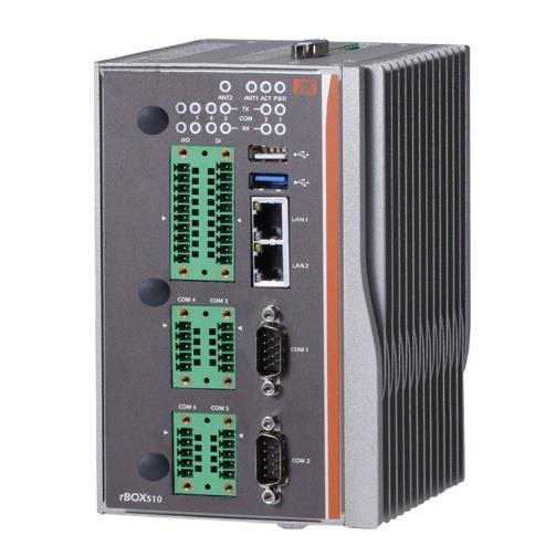 DIN-rail Fanless Box PC rBOX510-6COM (ATEX/C1D2)