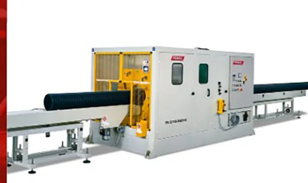 Slotting machines for smooth and corrugated pipes