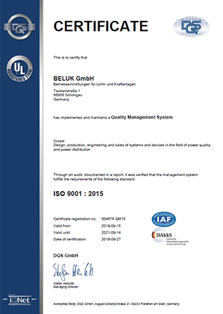 Certificate   ISO 9001 2015