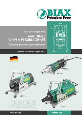 Machines with flexible shafts