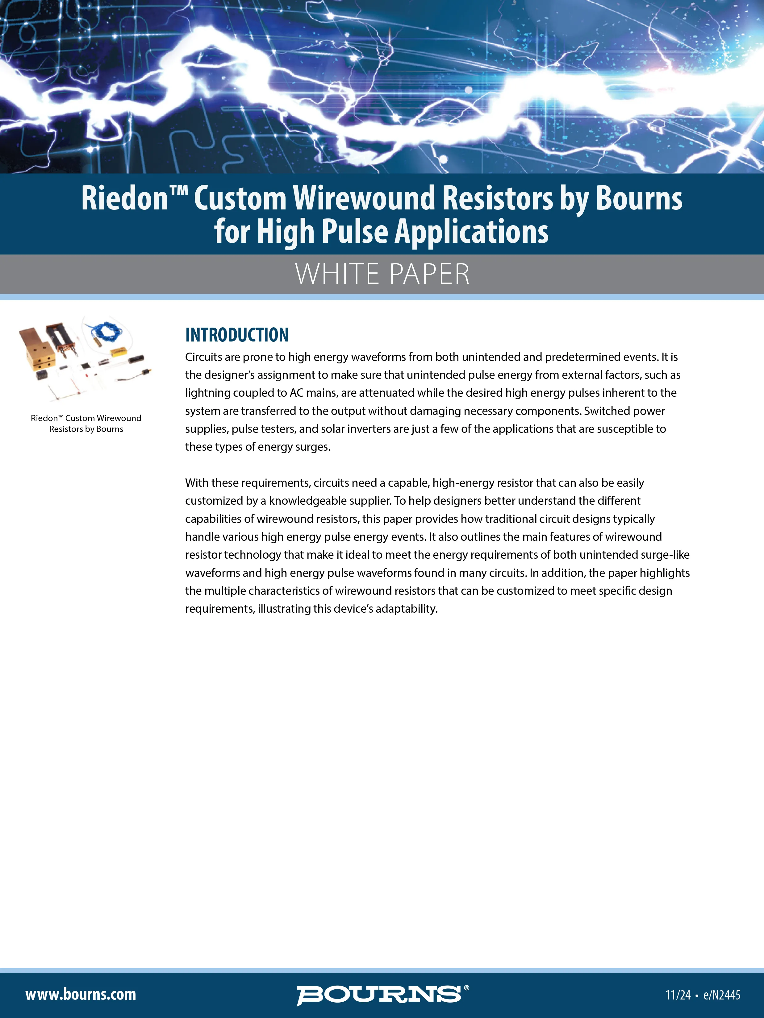 Custom Wirewound Resistors High Pulse Applications