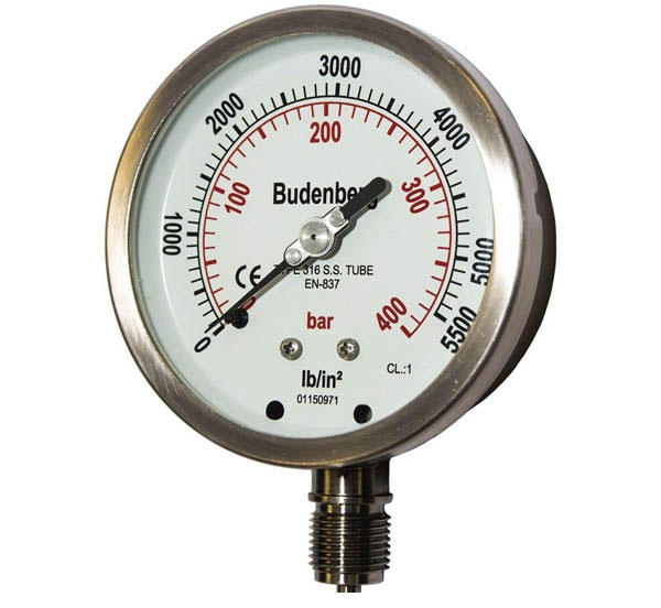 Pressure Gauge 100MM 100 Bar 1-2 inch BSP Bottom Connection