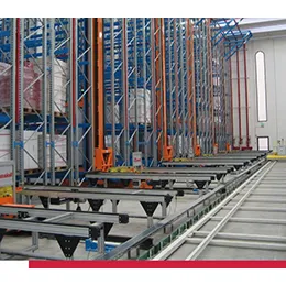 AUTOMATED WAREHOUSE WITH STACKER CRANE FOR PALLETS