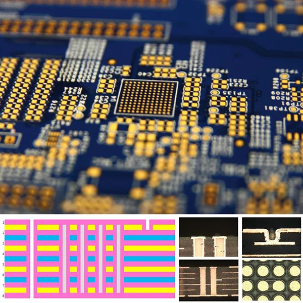 Multilayer 6 layer laser via and UBGA