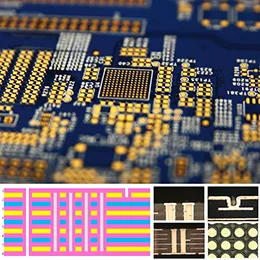 Multilayer 6 layer laser via and UBGA