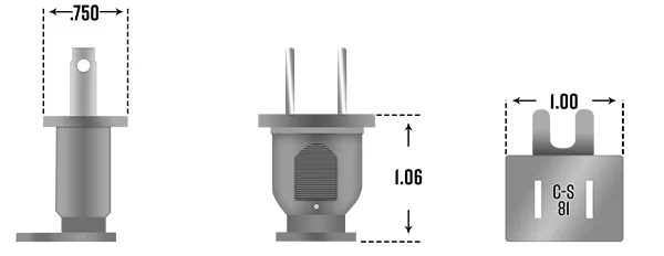 NEMA 1-15P with Cord Grip (CS-81 with Cord Grip)
