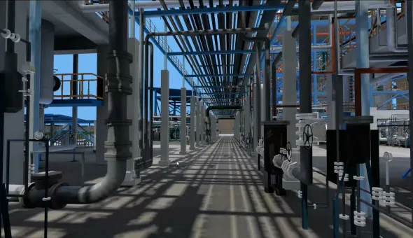 3D Immersive |Training simulator|3D representation of the real plant