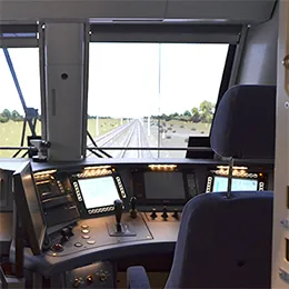 Passenger rail main line and high speed train simulators