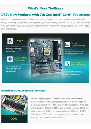 What's More Thrilling - DFI's New Products with 7th Gen Intel