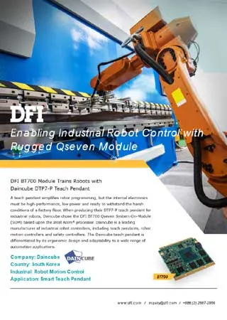 DFI BT700 Module Trains Robots with Daincube DTP7-P Teach Pendant
