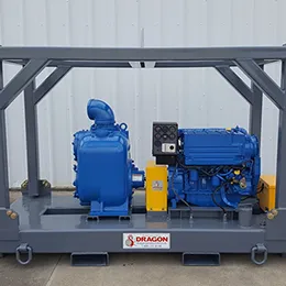 60hp skid mount trash pump