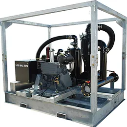 galvanized skid mount vacuum-blower pump