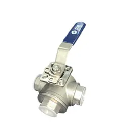 Screwed 3 Way Ball Valve
