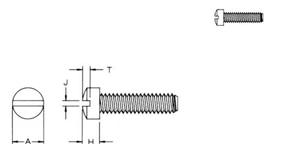 Slotted Fillister Mach Screw