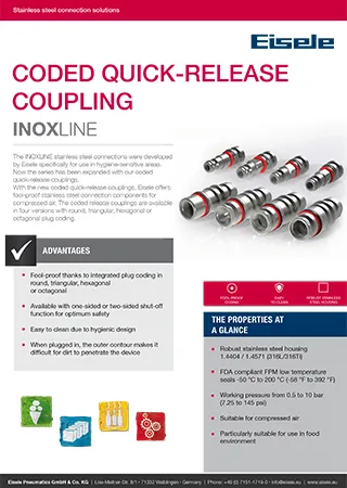 Eisele flyer coded quick-release coupling EN