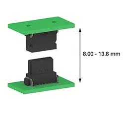 Compact and robust PCB connections in SMT