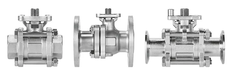 Ball valves VZBE, VZBF and VZBD in stainless steel