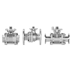 Ball valves VZBE, VZBF and VZBD in stainless steel