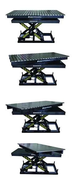 Lift-turn welding table