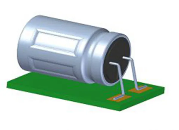 Embossed radial capacitors