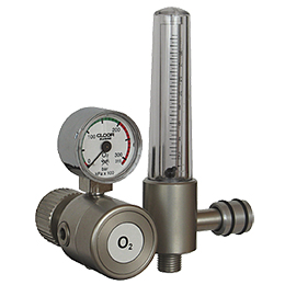 pressure regulator with flow meter
