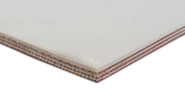 3-Ply White Nitrile Pebble Top Conveyor Belt