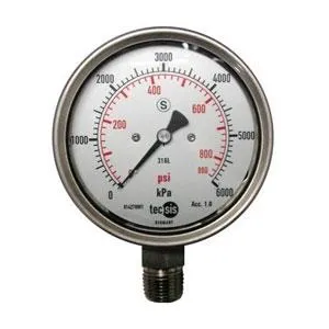 Tecsis Model P2113 Pressure Gauge 100mm Bottom Entry Safety Pattern
