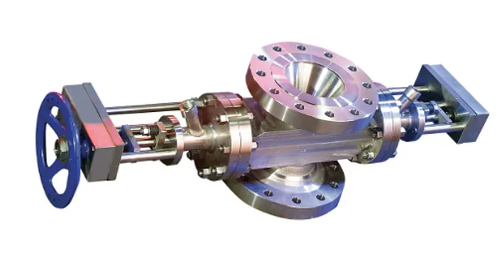Double slab valve for high temperature