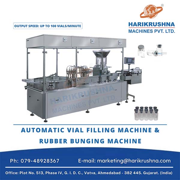 Automatic Vial Filling Machine and Rubber Bunging Machine