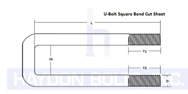 SQUARE BEND U-BOLTS