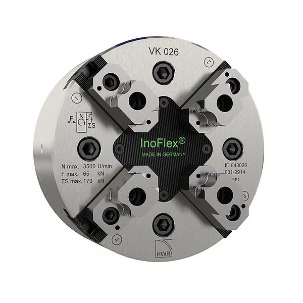 4-jaw closed center power chuck