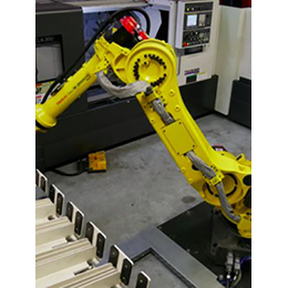 Robotized CNC machining center
