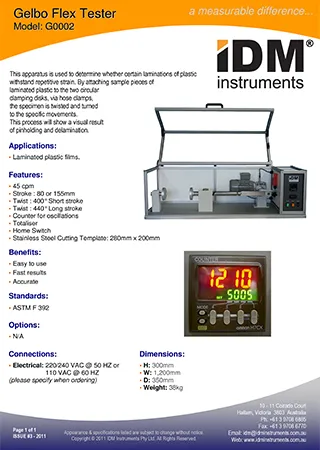 G0002 gelbo flex tester